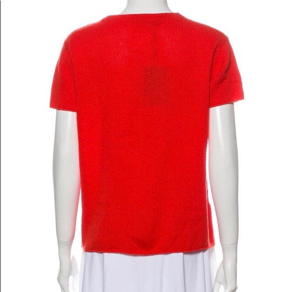 PRADA-AUTHENTIC NWT Red Short Sleeve Sweater - Picture 15 of 16